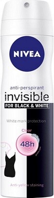 Nivea sprej 150ml Black a White Clear women Nivea sprej 150ml Black a White Clear women - Kosmetika Pro muže Péče o tělo Deodoranty