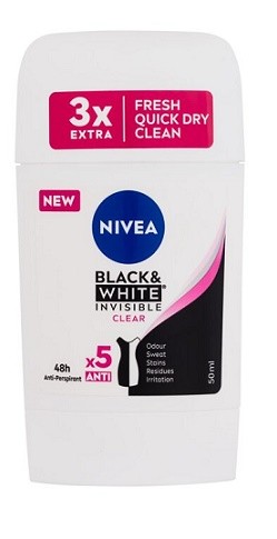 Nivea stick Invisible black /whi 50ml W