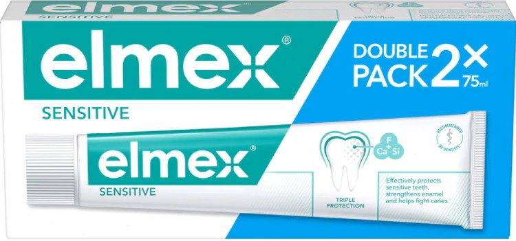 Elmex sensitiv duoopack 2x 75ml - Kosmetika Ústní hygiena Zubní pasty