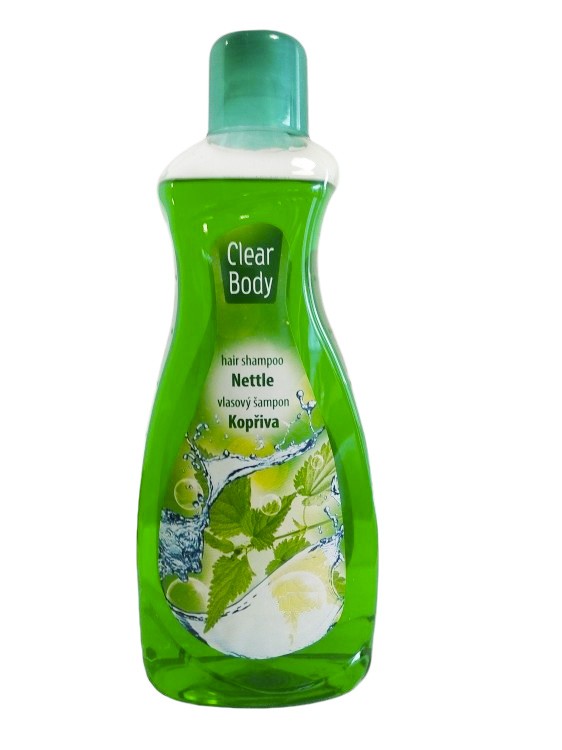 Clear body Šampon Kopřiva 500ml - Péče o tělo Vlasová kosmetika Šampony na vlasy