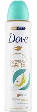 Dove Spray Advance Hruška a Aloe 150ml - Kosmetika Pro ženy Péče o tělo Deodoranty