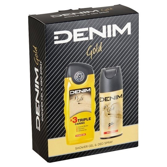 Kazeta Denim Gold deo+sprchový gel - Kosmetika Pro muže Dárkové kazety