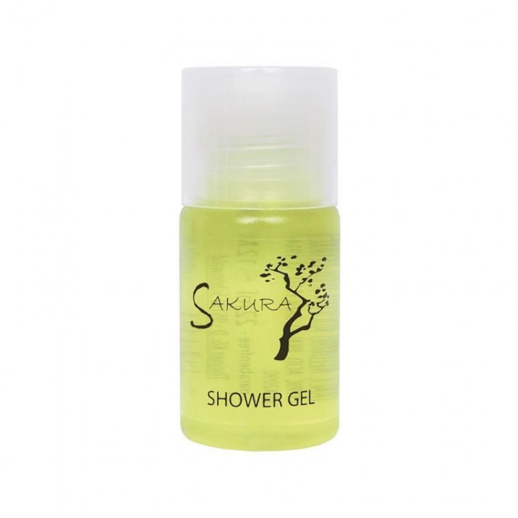 Sakura sprchový gel lahvička 22ml - Hotelová kosmetika a doplňky