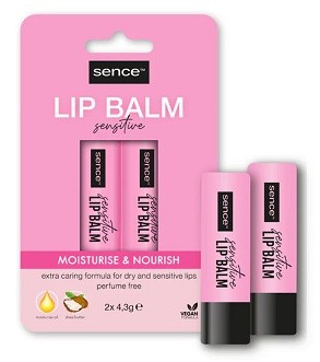 Pomáda na rty 2 x 4.3g Sence Lip balm sensitive Pomáda na rty 2 x 4.3g Sence Lip balm sensitive - Kosmetika Pro ženy Péče o obličej Rty