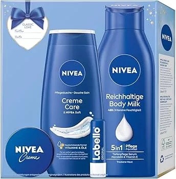 Kazeta Nivea 4ks /Mléko 400ml+Spg 250ml+krém 30ml+labello - Kosmetika Pro ženy Dárkové kazety