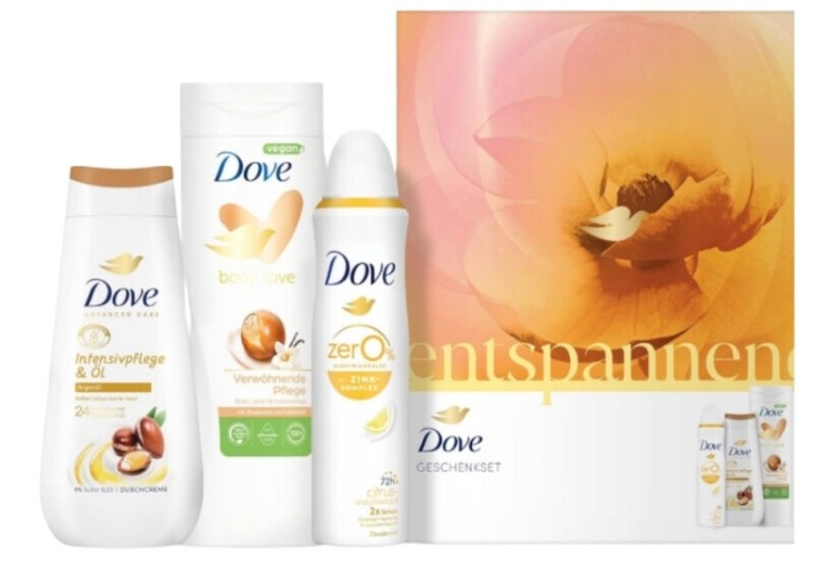 Kazeta Dove spg 220ml+deo150ml+400ml mléko - Kosmetika Pro ženy Dárkové kazety