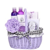 Kazeta Levandule 8ks koš SPG,mléko,sůl,ztvrdlá kůže, krém - Kosmetika Pro ženy Dárkové kazety