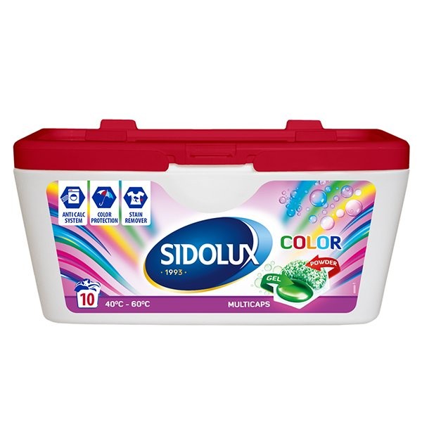 SIDOLUX MULTICAPS COLOR 10 ks peel off - Drogerie Prací prostředky Kapsle