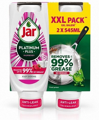 Jar 2x545ml Platinum Plus Duopack Rasberry - Drogerie Kuchyň Ruční mytí malé