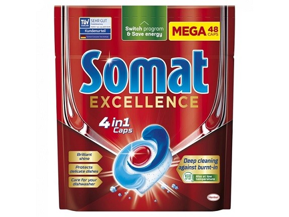 Somat Excellence Mega Tabs 48ks 4in1 - Drogerie Kuchyň Myčka tablety a prášek