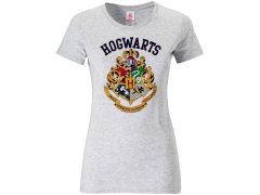 Tričko Dámské - Harry Potter - vel.HOGWARTS LOGO|ŠEDÉ|VELIKOST M
