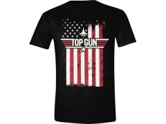 Tričko Pánské - Top Gun - vel.DISTRESSED FLAG|ČERNÉ|VELIKOST 2XL