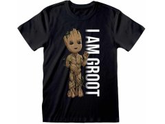 Tričko Pánské - Guardians Of Galaxy - vel.I AM GROOT|ČERNÉ|VELIKOST S