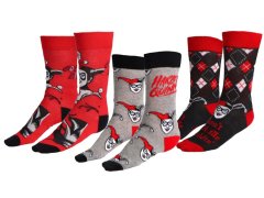 Ponožky Pánské - Set 3 Párů - Dc Comics - vel.HARLEY QUINN|VELIKOST EU 36-43