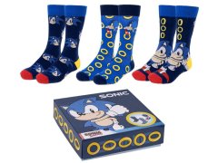 Ponožky Dámské - Set 3 Párů - Sonic - vel.THE HEDGEHOG|VELIKOST EU 36-43