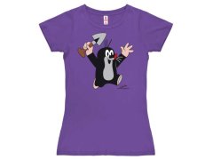 Tričko Dámské - Krteček - vel.JUHU|FIALOVÁ|SLIMFIT|VELIKOST S