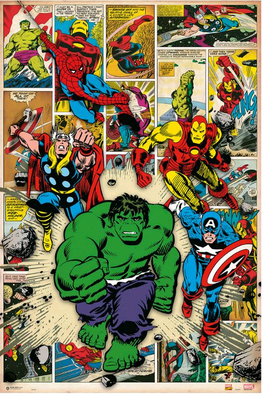 Plakát 61 X 91,5 Cm - Marvel Comics - Marvel Classic Comics