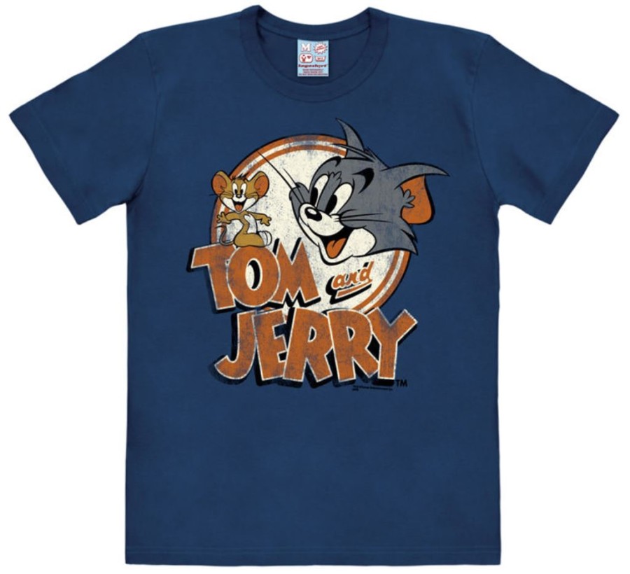 Tričko Pánské - Tom And Jerry - vel.LOGO|MODRÉ|VELIKOST 2XL - Tom And Jerry