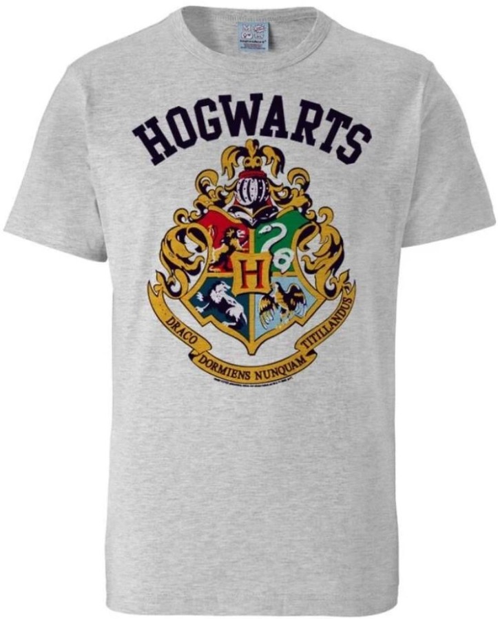 Tričko Pánské - Harry Potter - vel.HOGWARTS LOGO|ŠEDÉ|VELIKOST XL - Harry Potter