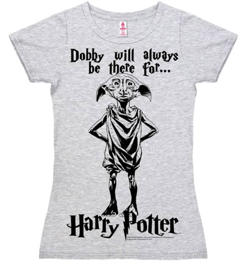 Tričko Dámské - Harry Potter - vel.DOBBY|ŠEDÉ|VELIKOST M - Harry Potter