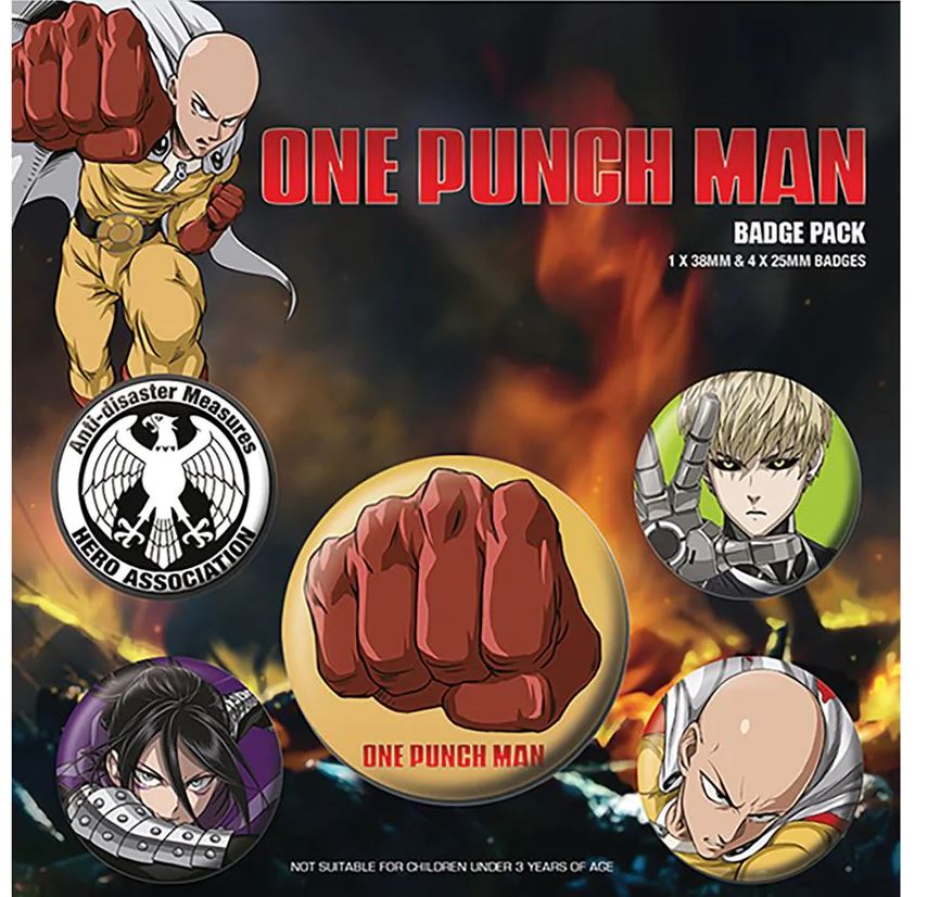 Placky - Odznaky - Set 5 Kusů Placky - Odznaky - Set 5 Kusů - One Punch Man