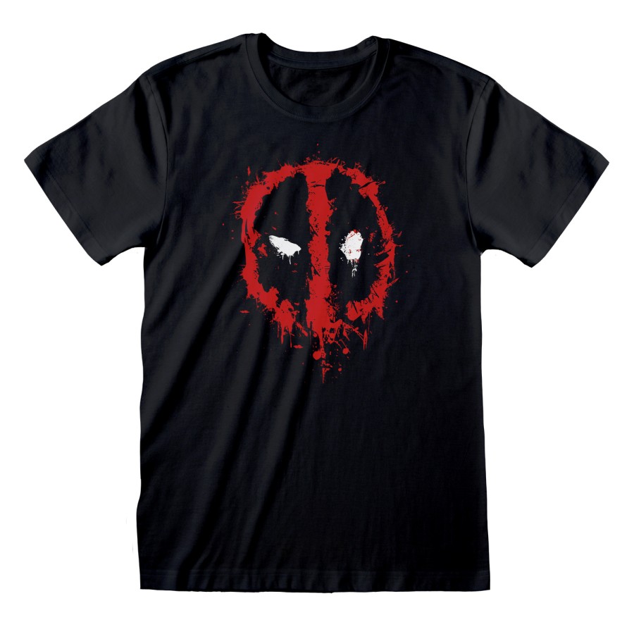 Tričko Pánské - Marvel - Deadpool - vel.SPLAT LOGO HR|ČERNÉ|VELIKOST S - Deadpool