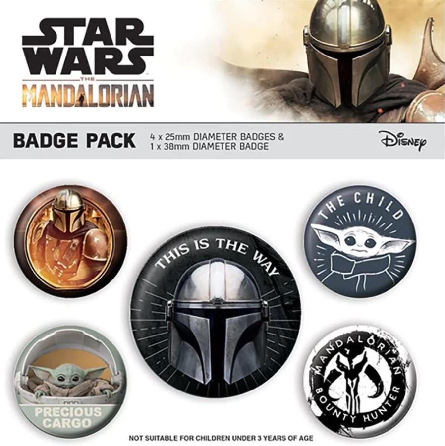 Placky - Odznaky - Set 5 Kusů - Star Wars The Mandalorian
