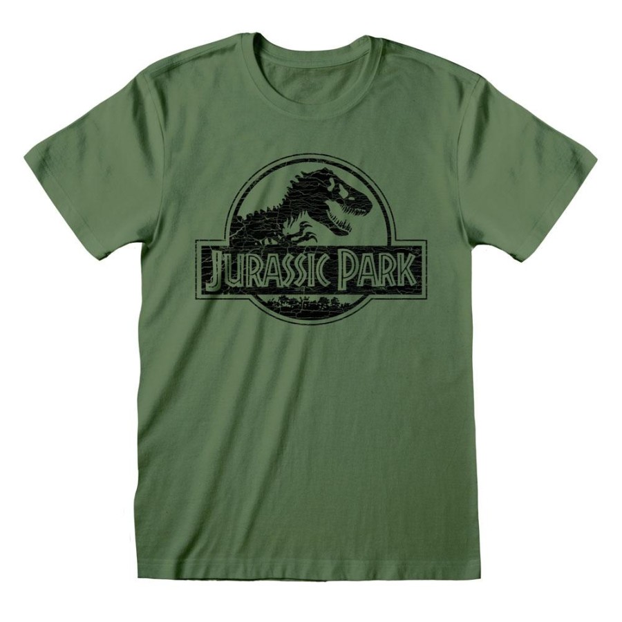 Tričko Pánské - Jurassic Park - vel.MONO LOGO|ZELENÉ|VELIKOST S - Jurský Park