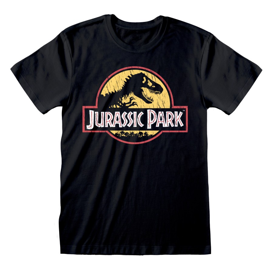 Tričko Pánské - Jurassic Park - vel.ORIGINAL LOGO|ČERNÉ|VELIKOST S - Jurský Park