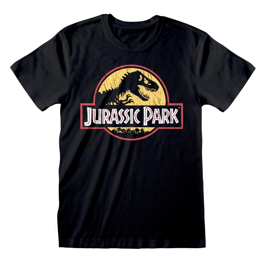 Tričko Pánské - Jurassic Park - vel.ORIGINAL LOGO|ČERNÉ|VELIKOST L