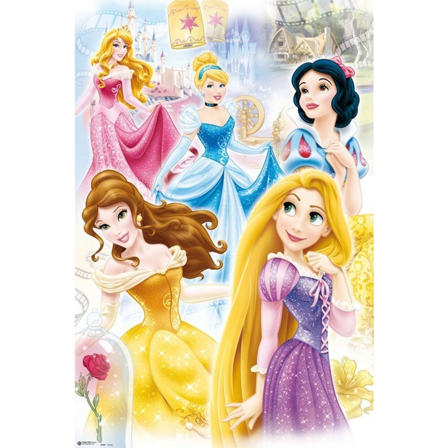 Plakát 61 X 91,5 Cm - Disney - Princezny