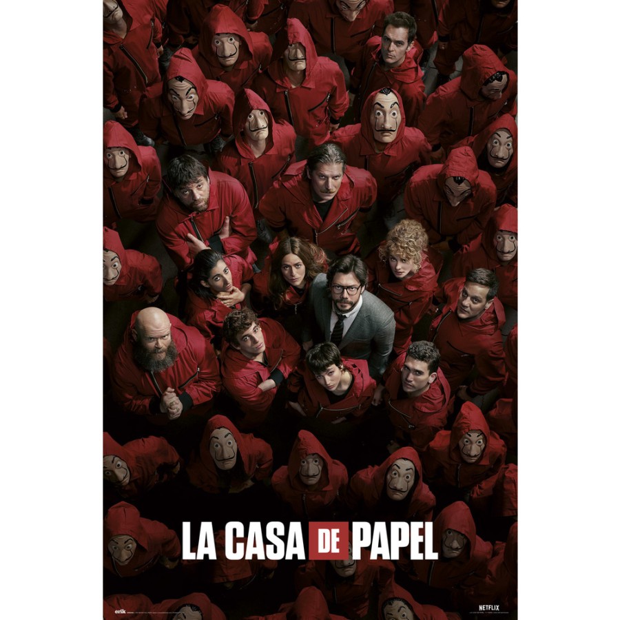 Plakát 61 X 91,5 Cm - Netflix - Papírový Dům