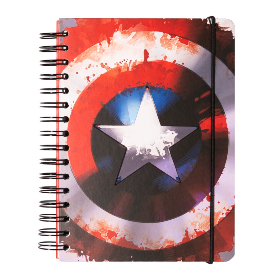 Blok - Zápisník A5 - Kroužková Vazba - Captain America