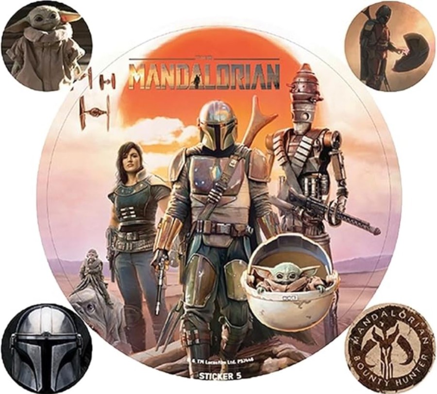 Samolepky - Set 5 Kusů - Star Wars The Mandalorian