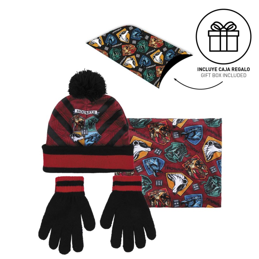 Zimní Set3 - Čepice,rukavice a  Šátek - Harry Potter