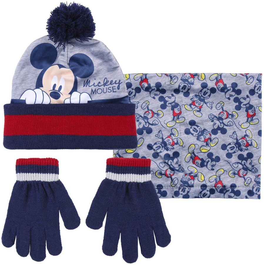 Zimní Set3 - Čepice,rukavice a  Šátek - Mickey Mouse Kids