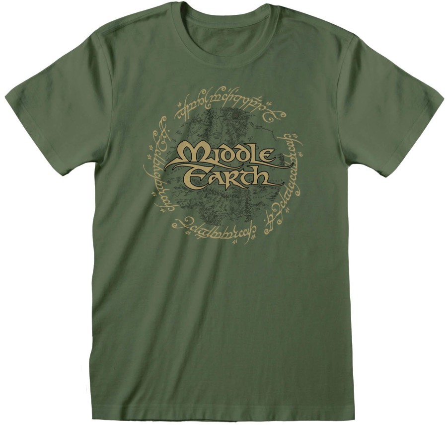 Tričko Pánské - Lord Of The Rings - vel.MIDDLE EARTH|ZELENÉ|VELIKOST 2XL - Pán Prstenů