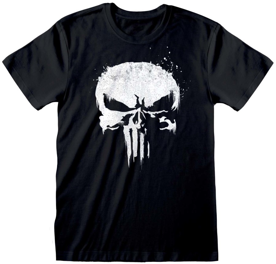 Tričko Pánské - Punisher - vel.TV SKULL LOGO H|ČERNÉ|VELIKOST L