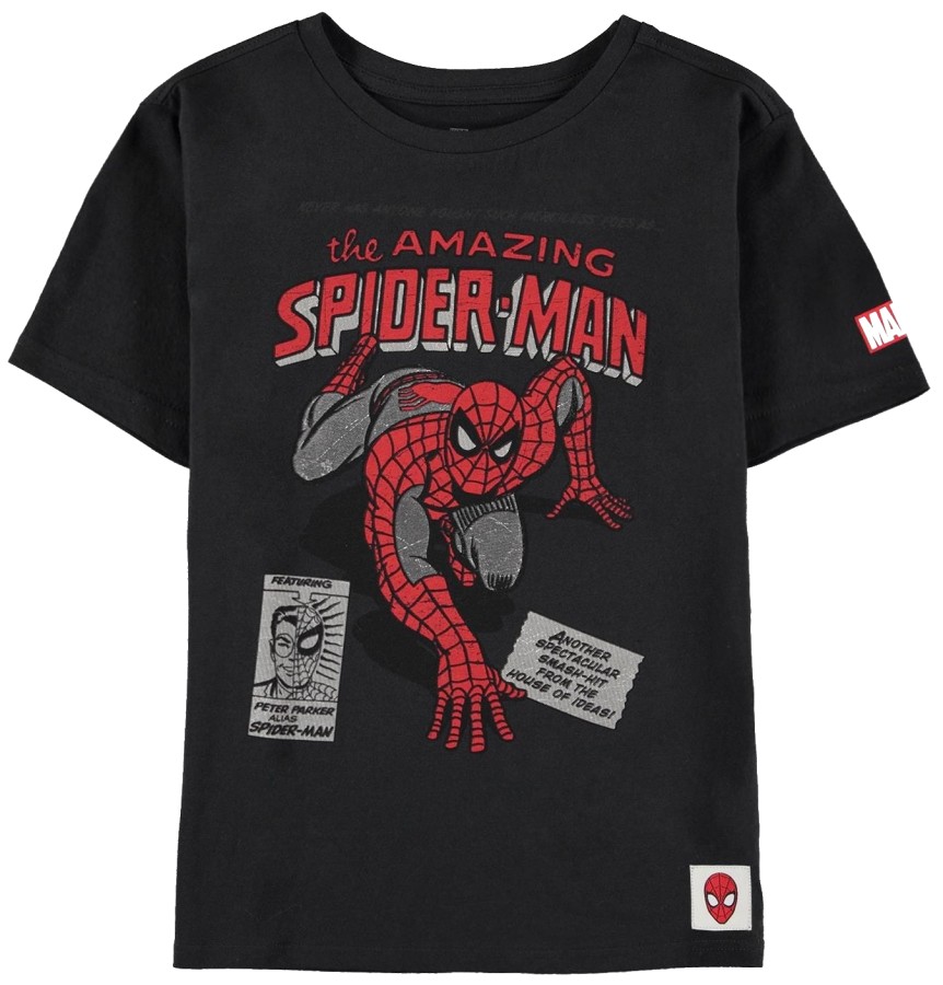 Tričko Dětské - Marvel - Spiderman - vel.AMAZING|ČERNÉ|VELIKOST 134-140 cm