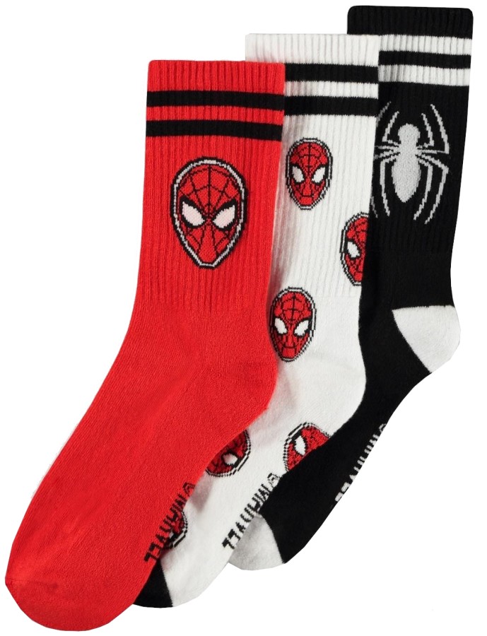 Ponožky Pánské|balení 3 Párů - vel.MARVEL|SPIDERMAN|VELIKOST EU 43-46 - Spiderman