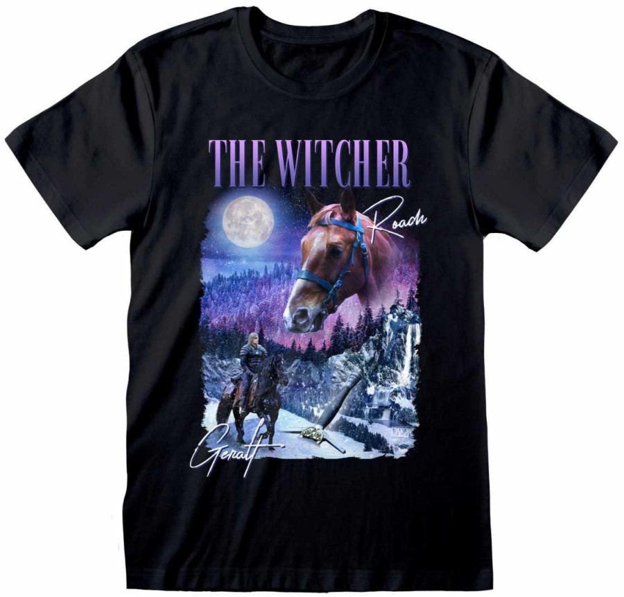 Tričko Pánské - The Witcher - vel.ROACH HOMAGE|ČERNÉ|VELIKOST 2XL - Zaklínač