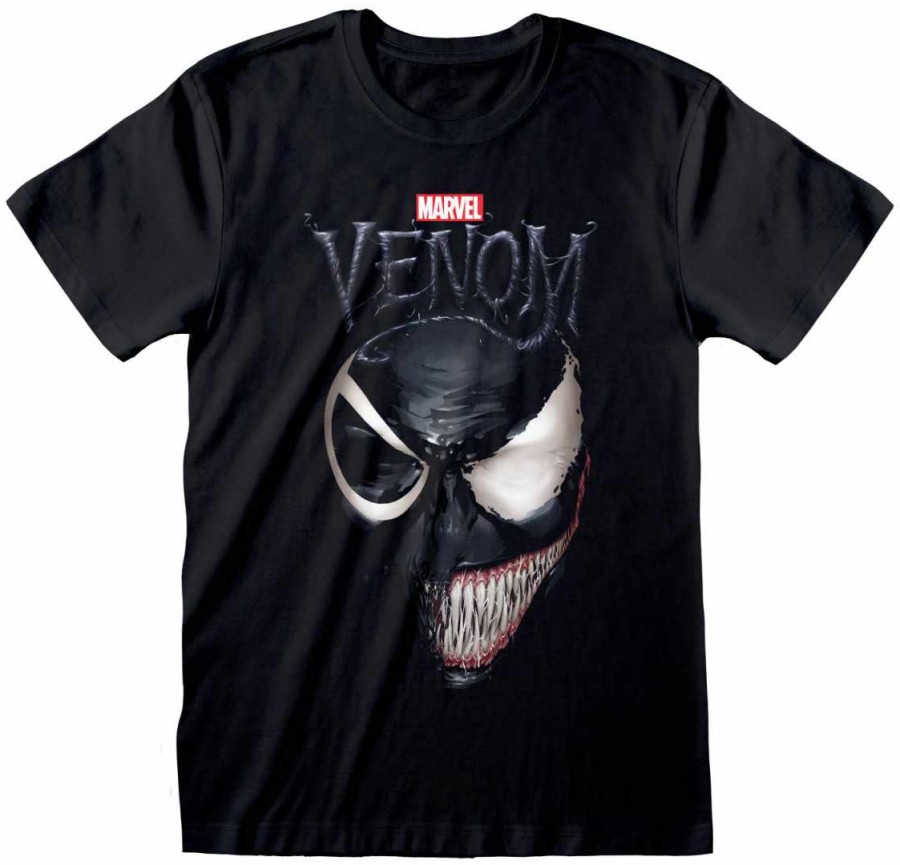 Tričko Pánské - Marvel - Venom - vel.SPLIT FACE|ČERNÉ|VELIKOST L