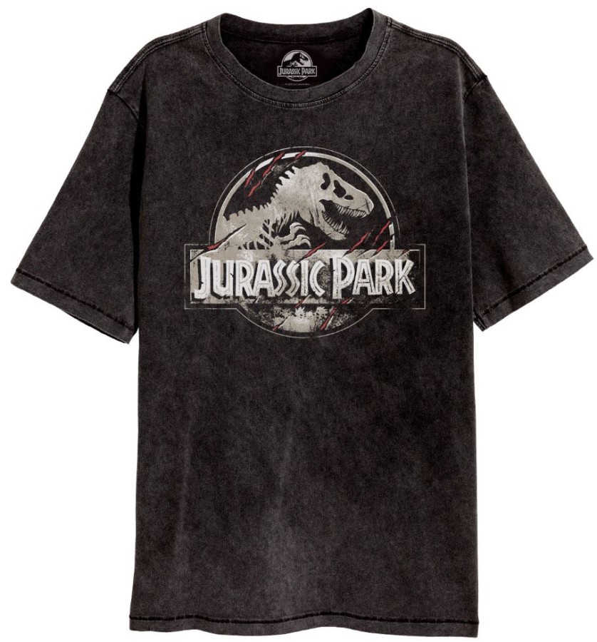 Tričko Pánské - Jurassic Park - vel.SCRATCHED LOGO|ČERNÉ|VELIKOST S - Jurský Park