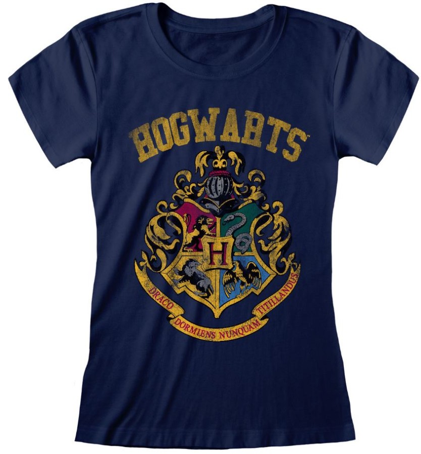 Tričko Dámské - Harry Potter - vel.HOGWARTS FADED|MODRÉ|VELIKOST XL - Harry Potter