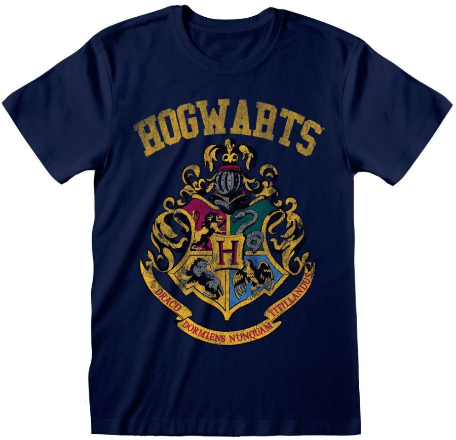 Tričko Pánské|harry Potter - vel.HOGWARTS|MODRÉ|VELIKOST S - Harry Potter