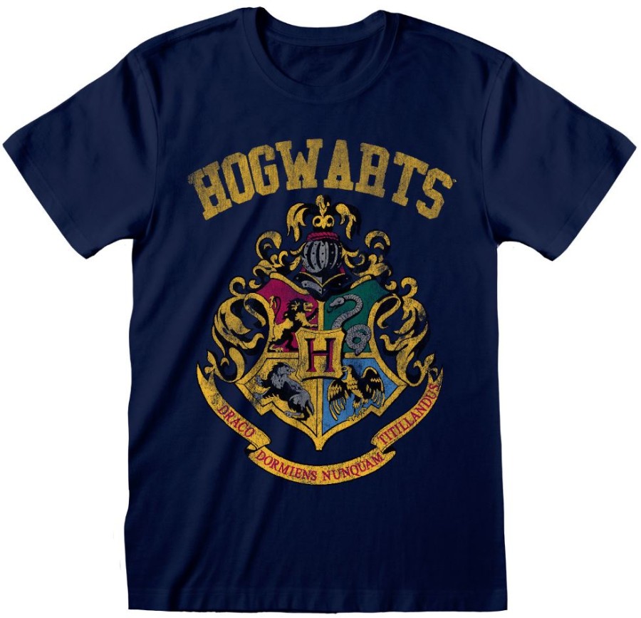 Tričko Pánské - Harry Potter - vel.HOGWARTS|MODRÉ|VELIKOST XL