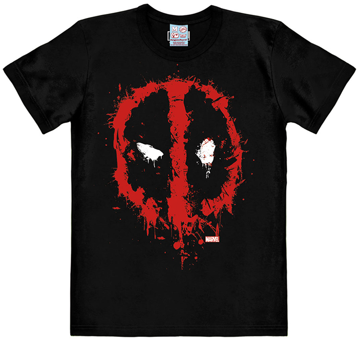 Tričko Pánské - Marvel - Deadpool - vel.FACE|ČERNÉ|VELIKOST L