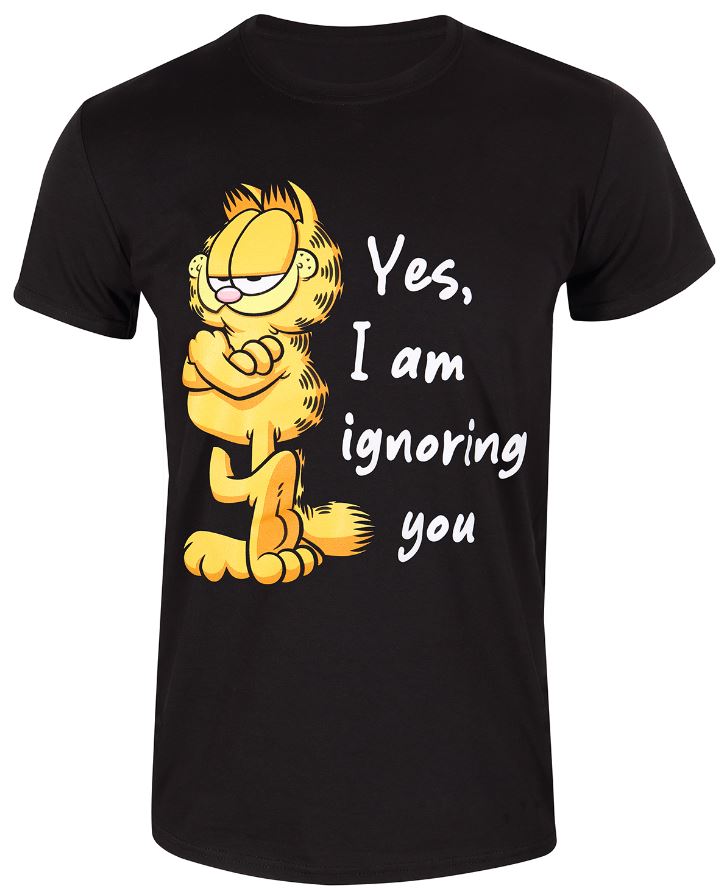 Tričko Pánské - Garfield - vel.IGNORING YOU|ČERNÉ|VELIKOST M - Garfield