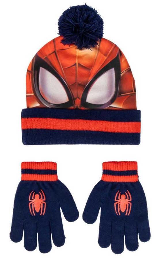 Zimní Set2 Dětský - Čepice a&nbsp; Rukavice - Spiderman Classic Comics