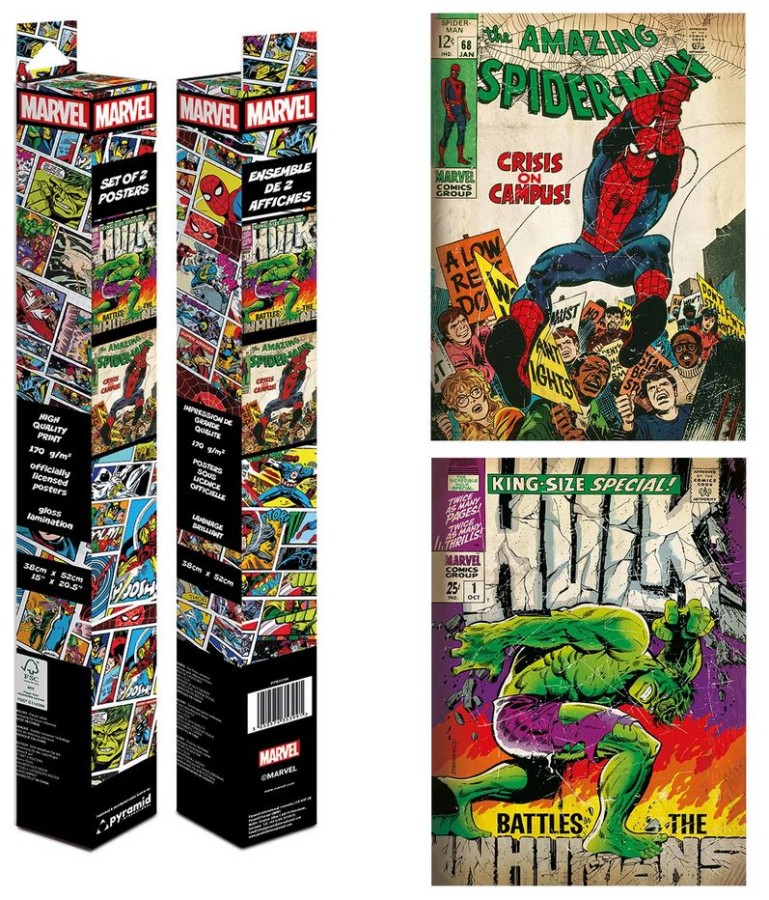 Plakát 38 X 52 Cm - Set 2 Kusů - Marvel Classic Comics